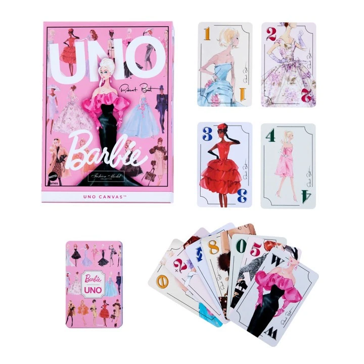 UNO 2025 Canvas Barbie Fashion Model Collection Deck  Robert Best Card Game NEW - Image 3 of 4