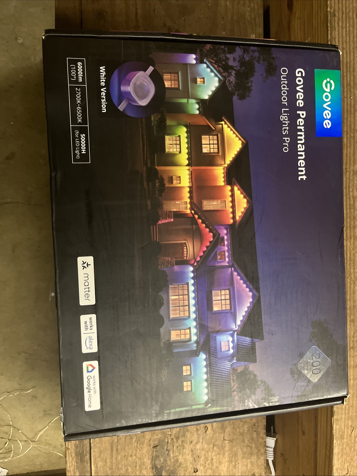 Govee Permanent Outdoor Lights Pro, 200ft, White Version, H706C, NEW & SEALED!