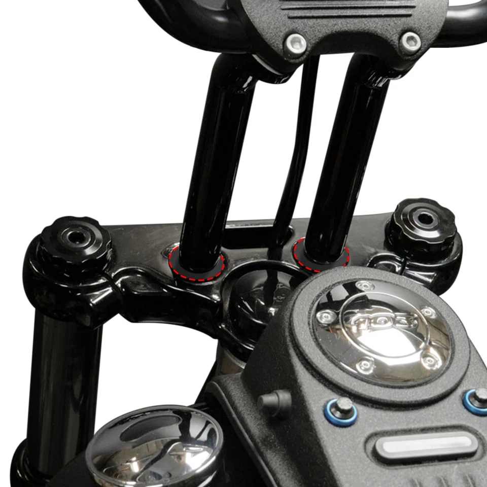 Bujes elevadores de manillar de tocho sólido CNC para Harley SPORTSTER SOFTAIL SLIM DYNA Foto 3 de 4