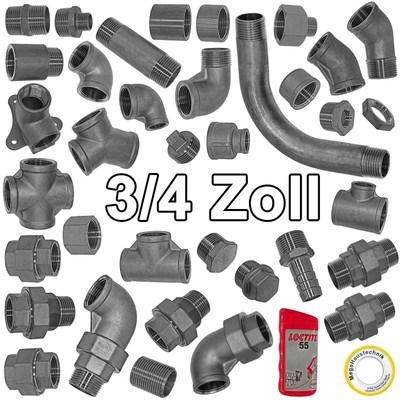 3/4 Zoll Gewinde Fittings aus Edelstahl Schraubfitting Nirosta Muffe Gewinde AG