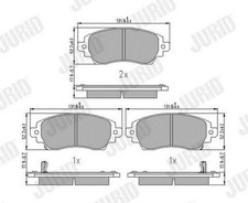 JURID Bremsbeläge Satz Vorne für TOYOTA COROLLA Liftback (E11) COROLLA (E11)