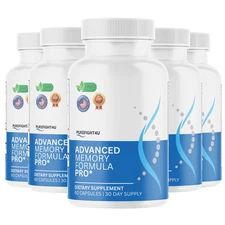 Advanced Memory Formula Pro Supports Brain Energy Supplement - 5 Bottles