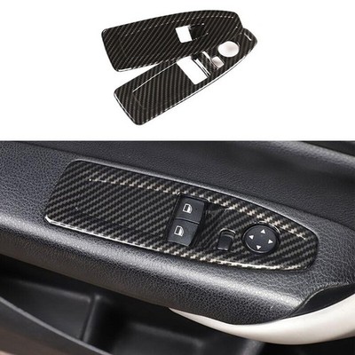 Fit For BMW F20 F21 F22 F23 Carbon Fiber Style Window Switch Button Garnish Trim