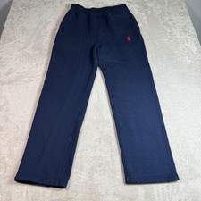 Polo Ralph Lauren Kids Navy Blue Fleece Sweatpants Size Medium Red Pony Logo