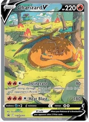 Charizard V Full Art Holo Promo SWSH274 Pokemon Card Near Mint