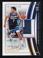 2022-23 Immaculate Remarkable Rookie Jerseys Gold 10/10 Wendell Moore Jr 13d7