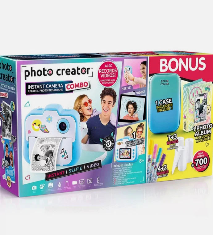 Photo Creator Instant Camera Bonus Pack 10 Rolls | 6 Markers + Case + Album - Image 2 of 4