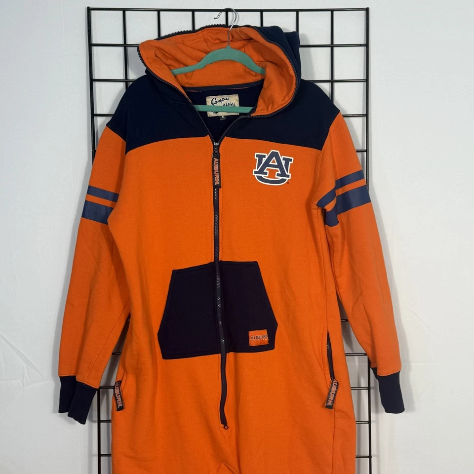 Mono con Capucha de Una Pieza Auburn Tigers Campus Specialties para Hombres XL Naranja Con Capucha Foto 2 de 4