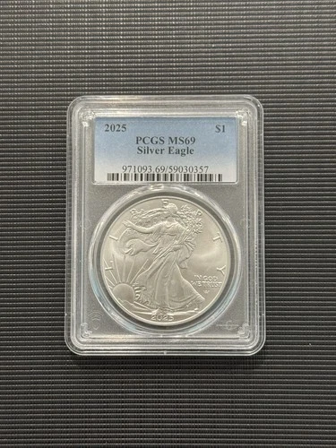 2025 American Silver Eagle $1 Coin PCGS MS-69