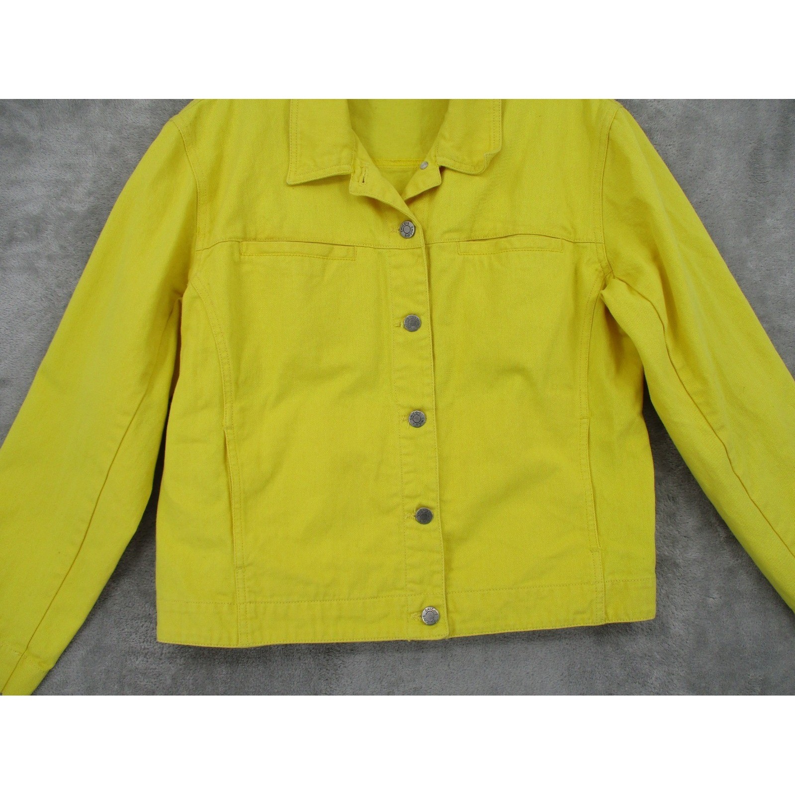 Chicos Jacket 1 US Medium Button Front Pockets Li… - image 4