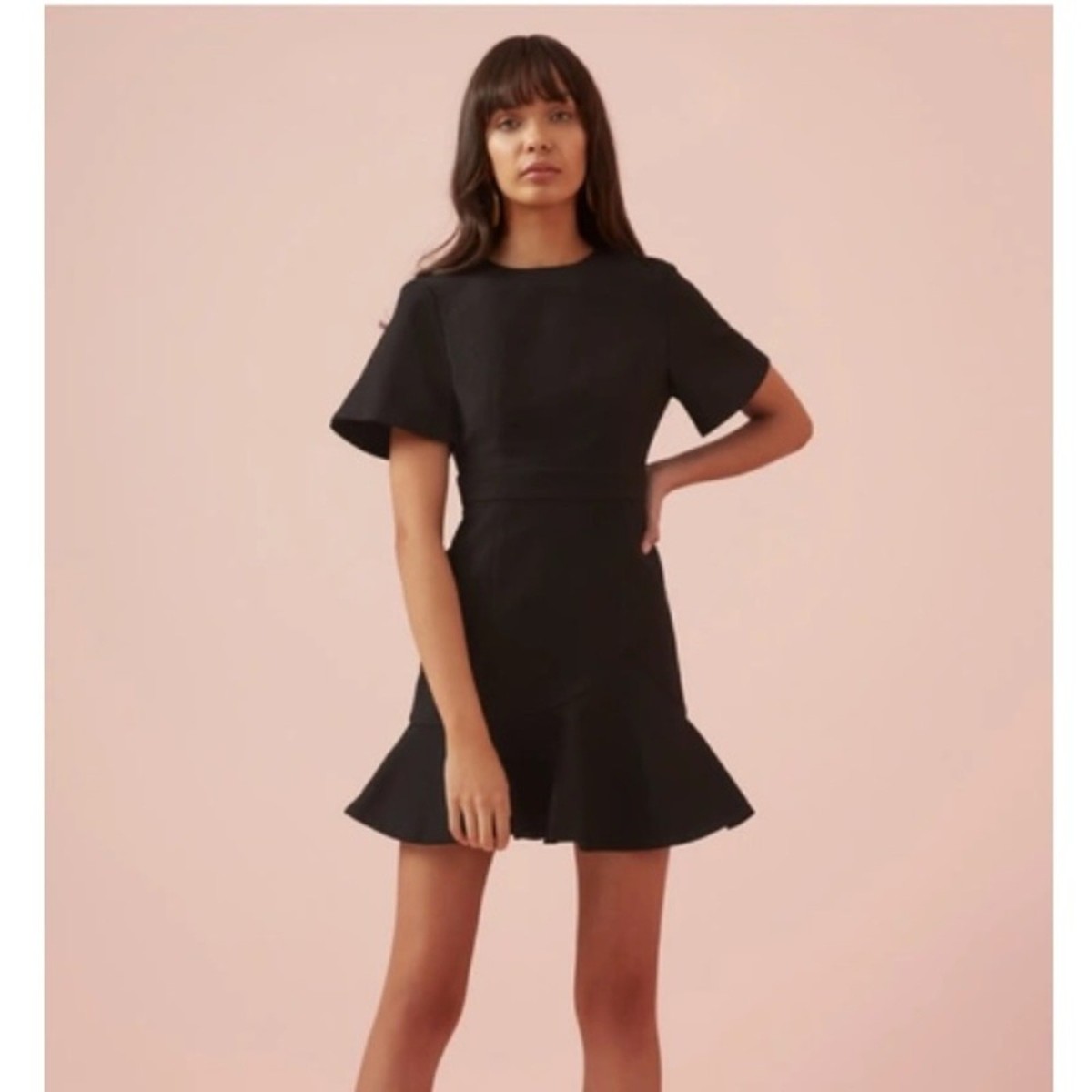Finders Keepers dress womens Small 4 NEW black Francis open back mini  ruffle | eBay