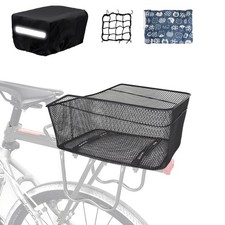 Bike Basket Rear, Tool-Free Install , Bicycle Pet Basket for Back Cargo Rack...