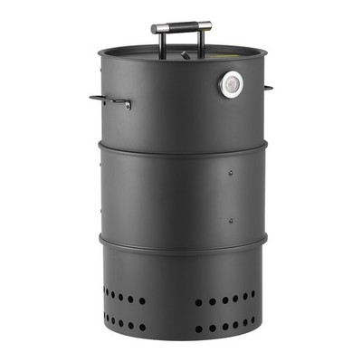 Uimoso Charcoal Smoker Grill Barrel BBQ with Hanging Rod, Hooks, and Dual Grates