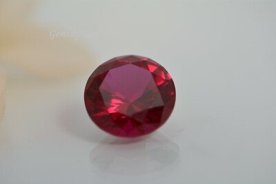 Lab-Created Ruby Round Shape Corundum (2mm-16mm).