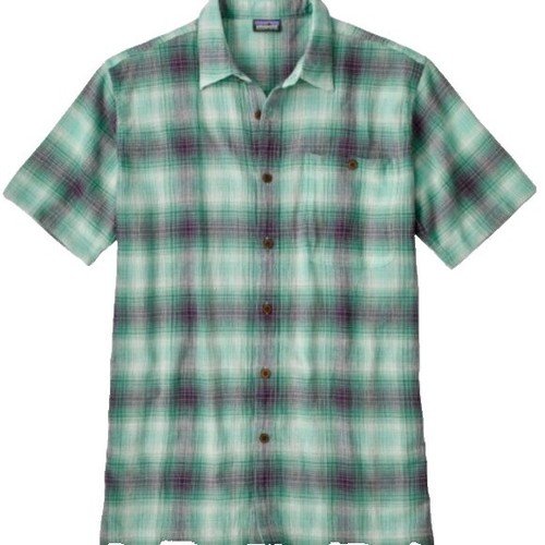 Patagonia A/C Yarn-Dye Shirt Mens XL Navy Blue Plaid Organic