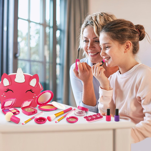 Toddler Pretend Makeup Kit for Girls, Play Makeup Set for Kids 3-5 4-6, Fake Mak - Picture 7 of 12