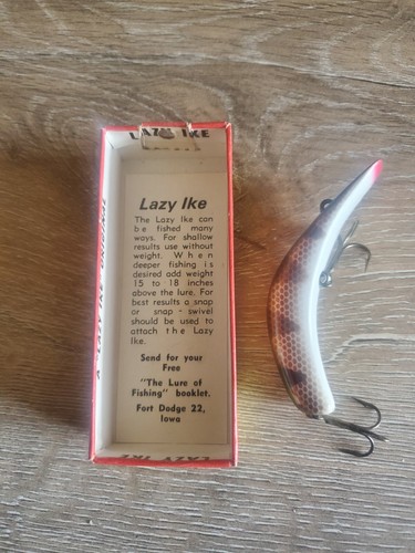 Vintage Lazy Ike MI-3, MRW Original Box, Fort Dodge, Iowa. Rare Color. - Picture 2 of 6
