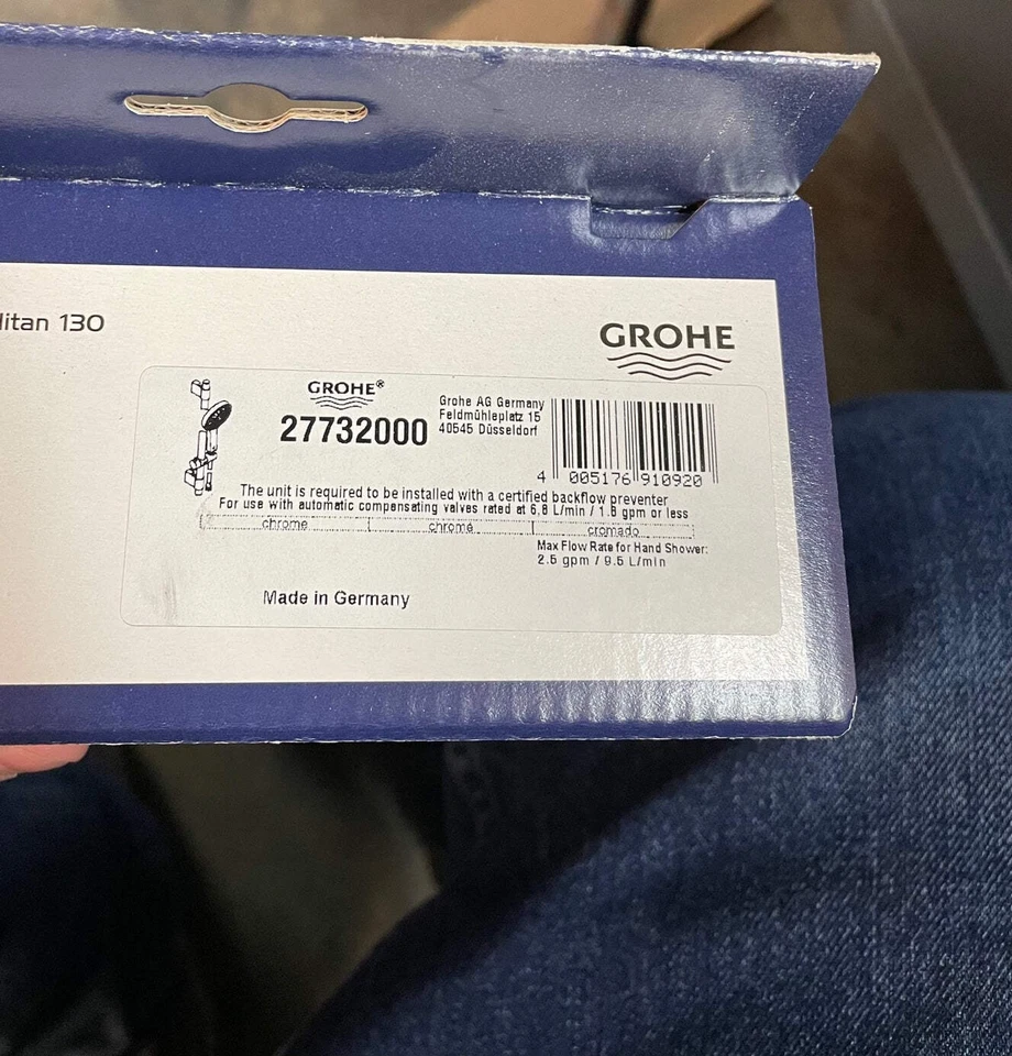 GROHE 27732000 2,5 GPM "POWER&SOUL COSMOPOLITAN 130" 24" CHUVEIRO CROMADO 4 SPRAY - Imagem 3 de 3