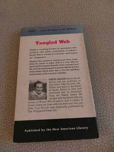 Frail Barrier by Philip Gillon 1st Print Signet # 1026 South Africa June 1953 VG - Picture 3 of 5