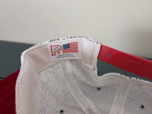 MINT Vintage TEXAS Map Print Snapback Cap Red & White Never Worn Made in USA - Picture 9 of 11