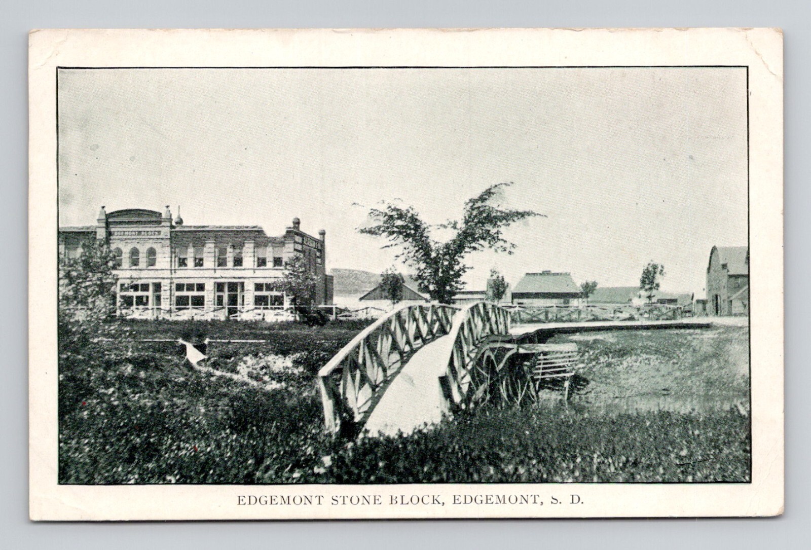 Postcard Stone Block Edgemont South Dakota SD, Antique F10 Falak