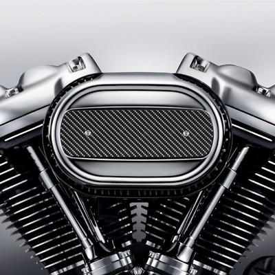 Carbon Fiber Look Air Cleaner Insert. Replaces Stock Harley Davidson Insert M8