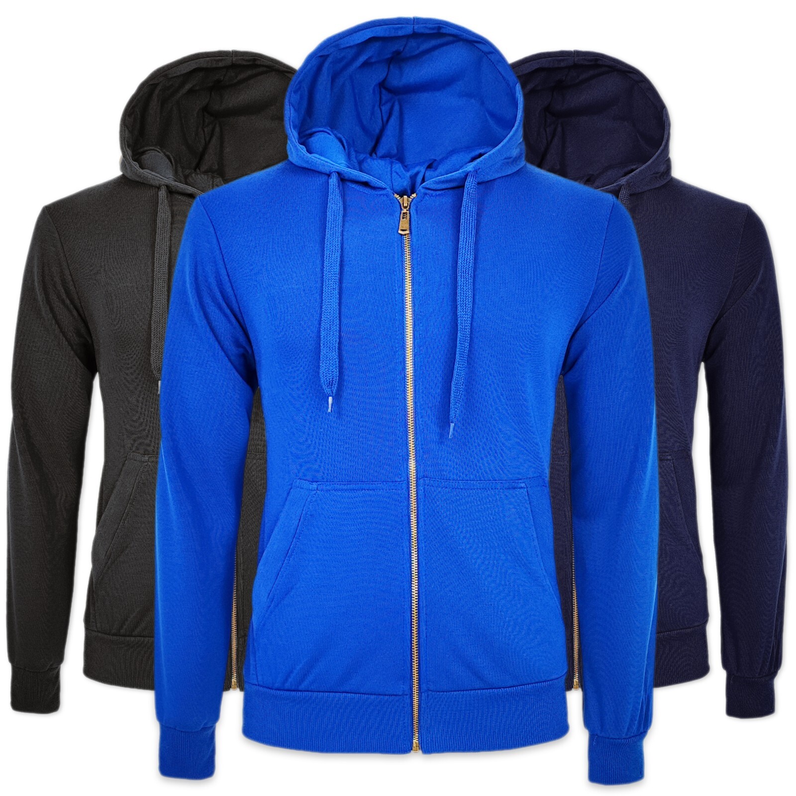 Felpa Uomo Con Cappuccio Cotone Leggero Maglia Zip Primavera Estate Sport VEQUE