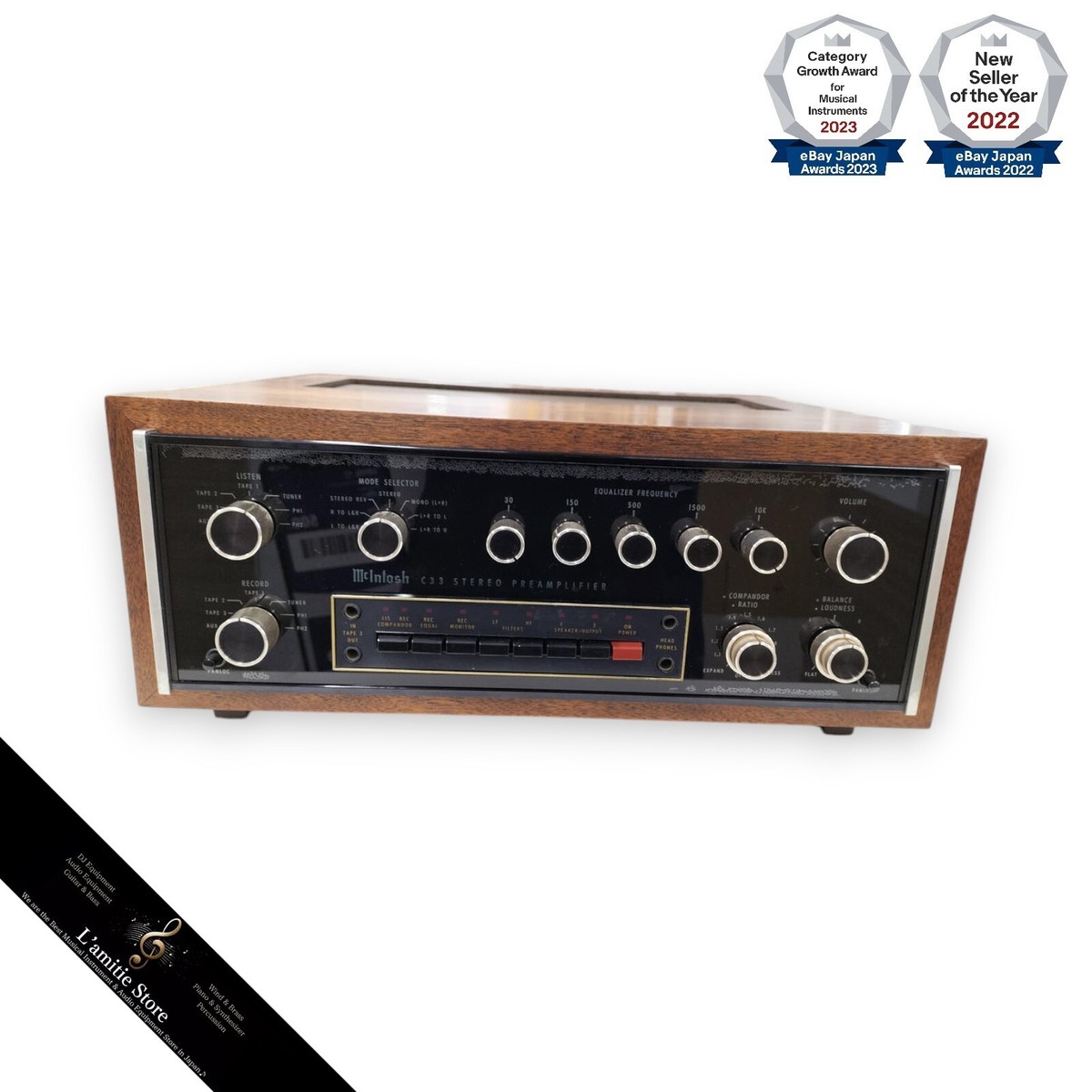 McIntosh C33+Case Vintage Stereo Preamplifier Model Serviced