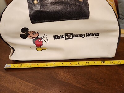 Vintage Walt Disney World Parks Mickey Mouse white black tote bag