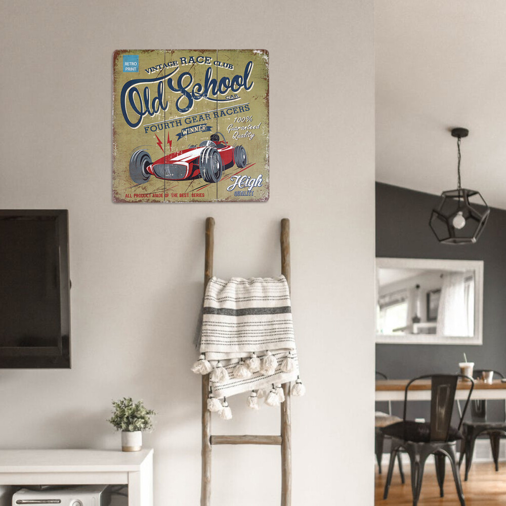 Vintage Wood Hanging Wall Sign Hanging Wood Art Retro Wood Decorative