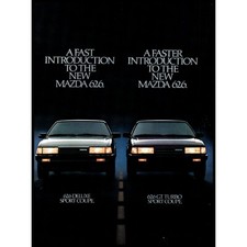 1986 Mazda 626 Deluxe and GT Turbo Sport Coupe Vintage Print Ad Japan Wall Art