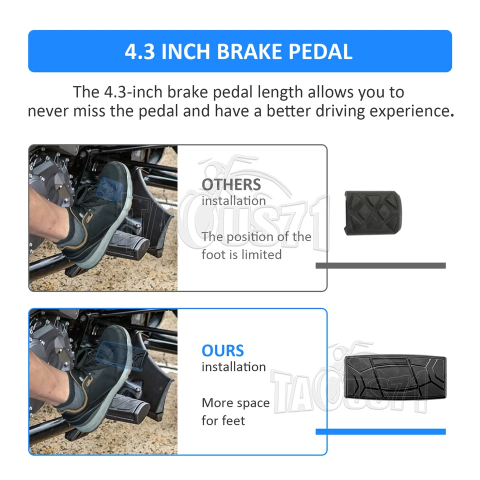4.3" Length Brake Foot Rest Peg Pedal For Can-Am Spyder RS RT ST F3 2011-2019 - Image 4 of 4
