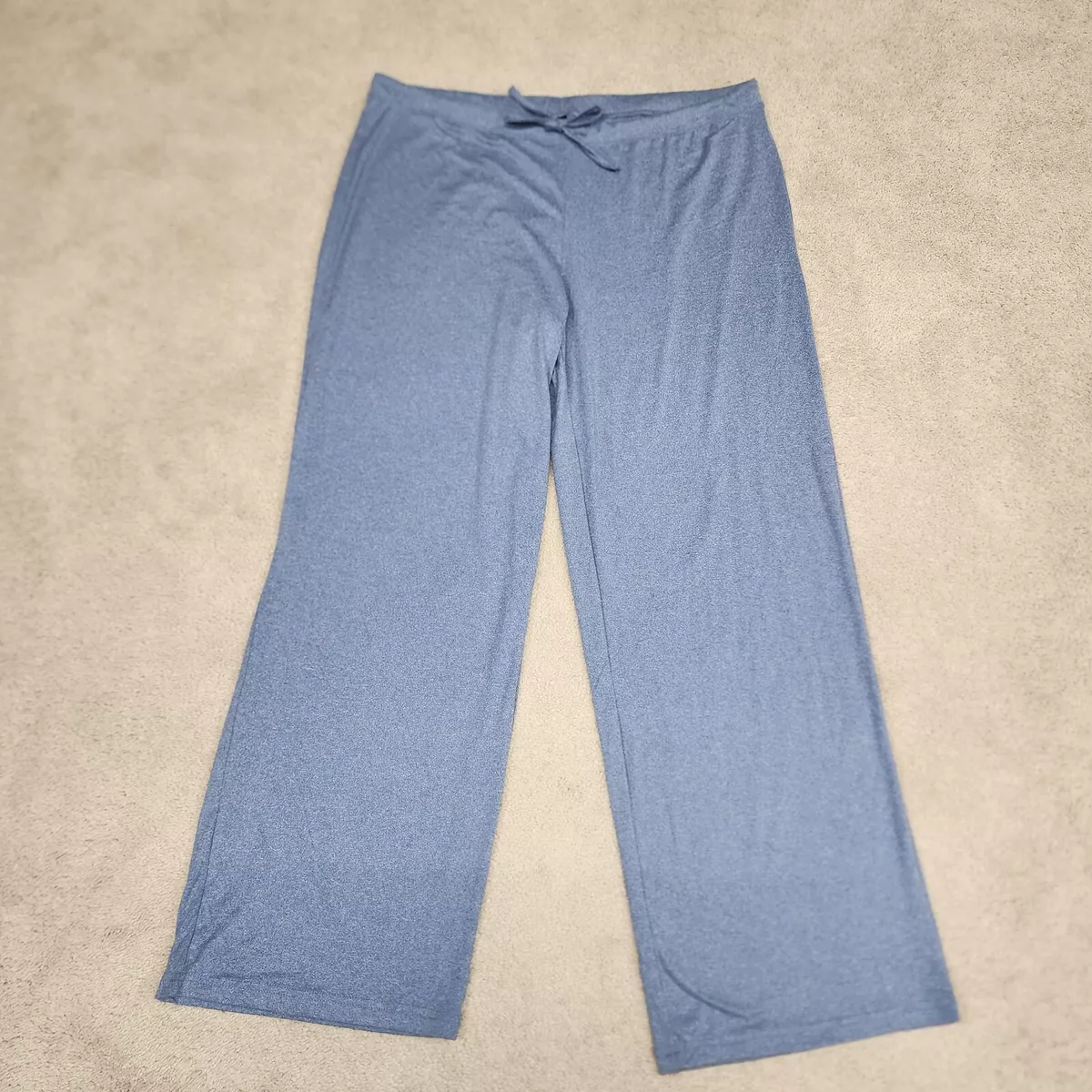 32 Cool Degrees Large 36x28 Womens Sleepwear Pants Drawstring Blue Heather  NEW