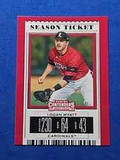 2019 Logan Wyatt ROOKIE RC Panini Contenders Draft #18 Season Ticket Red Jersey