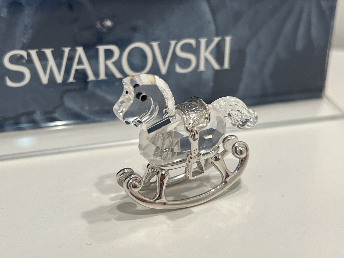 Swarovski Figure 626866 Rhodium Rocking Horse 4.5 cm. Top