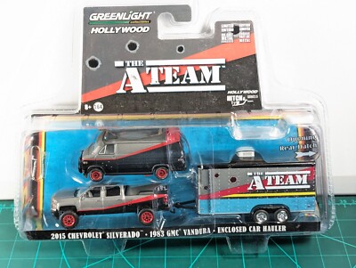 Greenlight - Limited Ed - The A Team 1983 GMC Vandura & 2015 Chevrolet Silverado