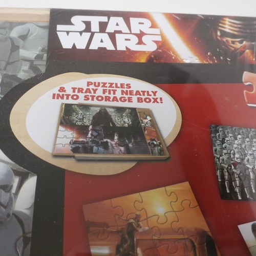 New 2015 STAR WARS Cardinal Disney Lucasfilm Ltd. 7 Pack Wood Puzzles Sealed - Picture 5 of 6