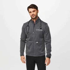 Figs Men On-Shift Sweater Knit Jacket HDC Color M-L