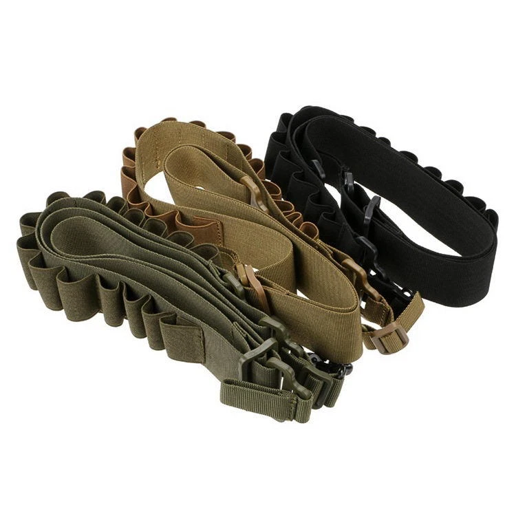 Tactical Shotgun Shell Nylon Sling 12Ga 20Ga Ammo Holder Bandolier Belt Strap - Image 4 of 4