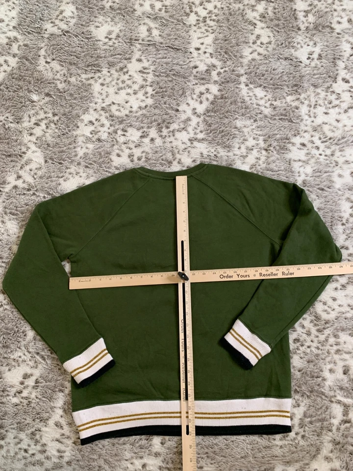 Suéter feminino Fila verde médio gola redonda pulôver de lã ao ar livre - Imagem 4 de 4