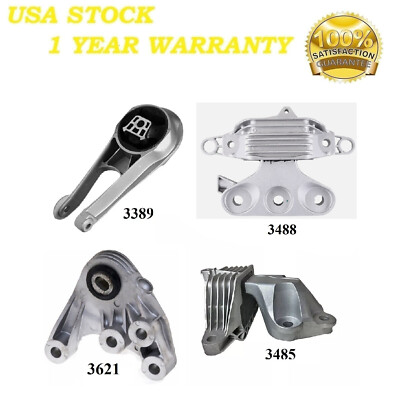 4PCS MOTOR & TRANS MOUNT FIT 2016-2018 Chevrolet Malibu 1.5L - Auto Trans.