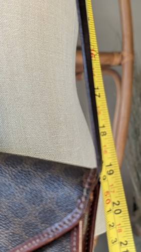 Vintage Rare CELINE Envelope Clutch Macadam Leather Canvas Crossbody bag - Picture 5 of 24