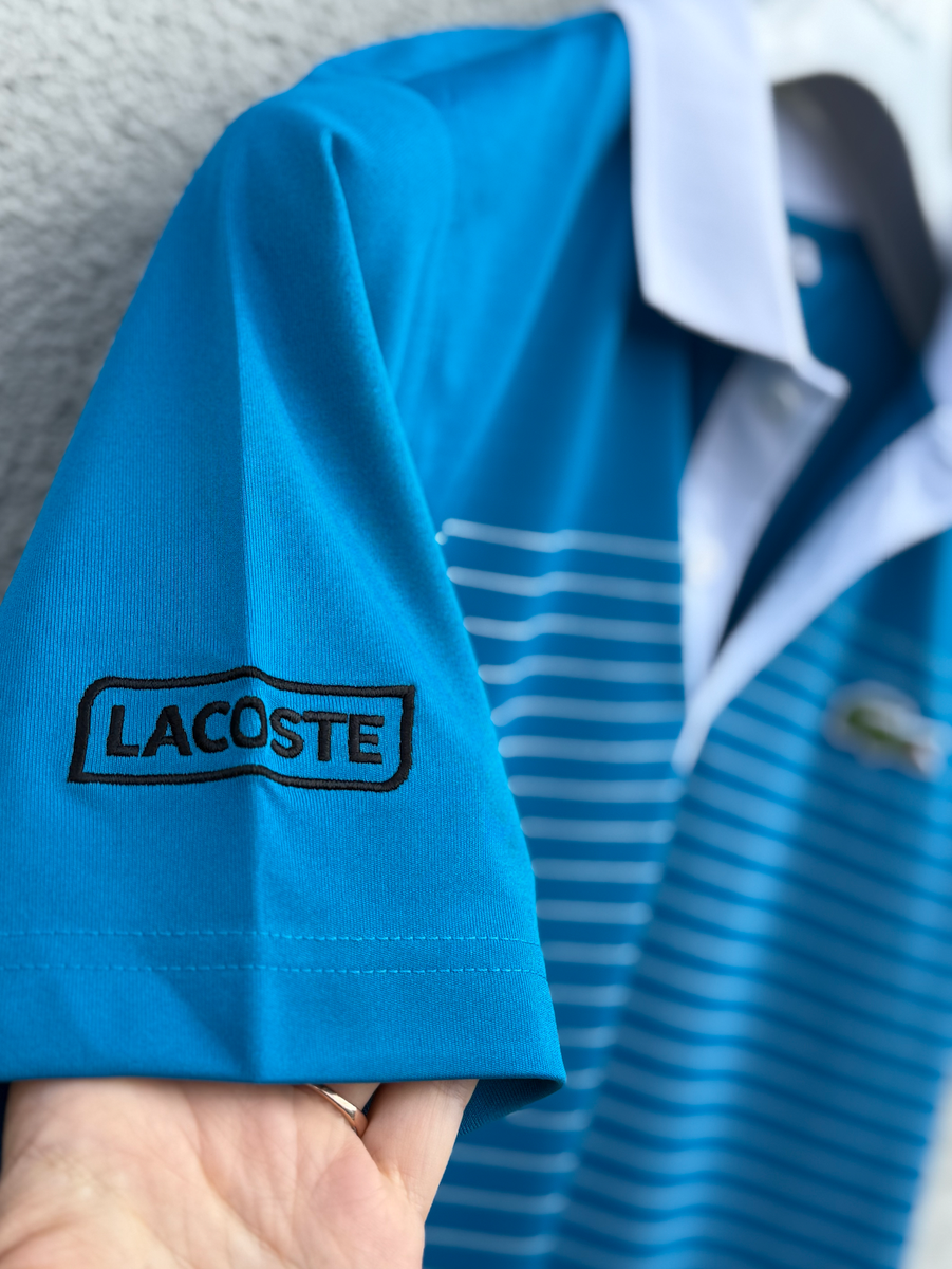 LACOSTE Andy Roddick Tennis Polo Shirt Mens Small 3 Blue White