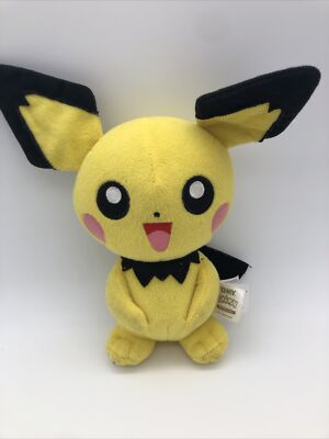 Pokemon Pichu Plush Tomy 8'' 9'' Stuffed Toy Doll 2016