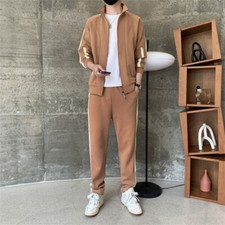 Men's Tracksuits Sets Long Sleeve Jacket and Pants 2 Piece Sweatsuit Outfits