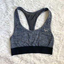 Victorias Secret PINK Ultimate Unlined Sports Bra XS Heather Gray Logo Racerback