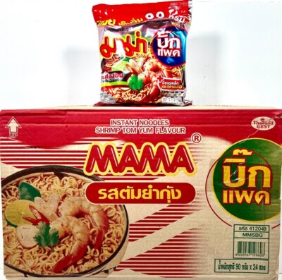 Mama Shrimp Tom Yum Instant Noodles Jumbo Size 3.47 oz (Pack of 24