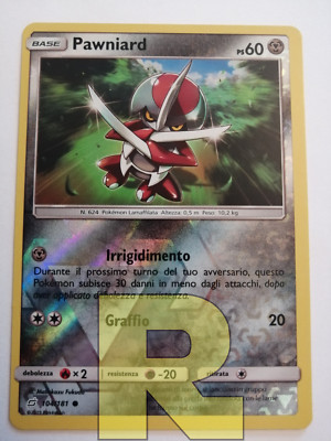 Pawniard   Team Game 104/181   Reverse Holo Foil   Pokemon   Italian