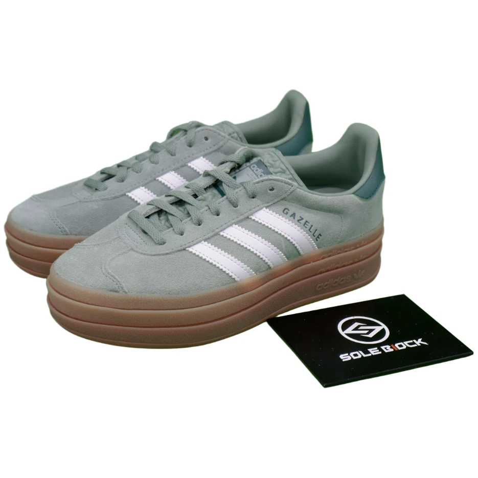 adidas Women's Gazelle Bold Silver Green Gum for sale | eBay