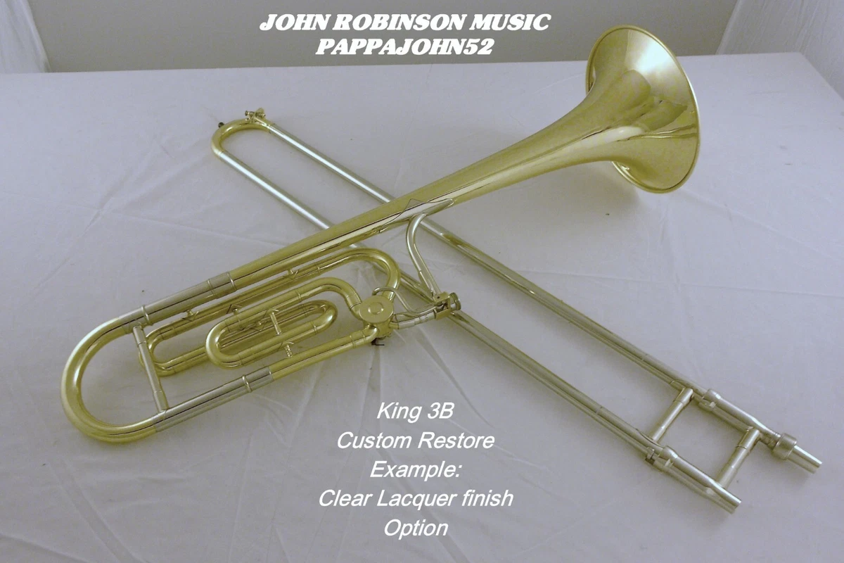 KING 3B 2103 trombone 80 s vintage CUSTOM RESTORE w F or w o F ON